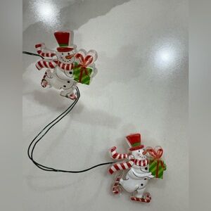 Snowman Candy Cane Gift LED String Lights | Battery Powered Holiday Decor‎